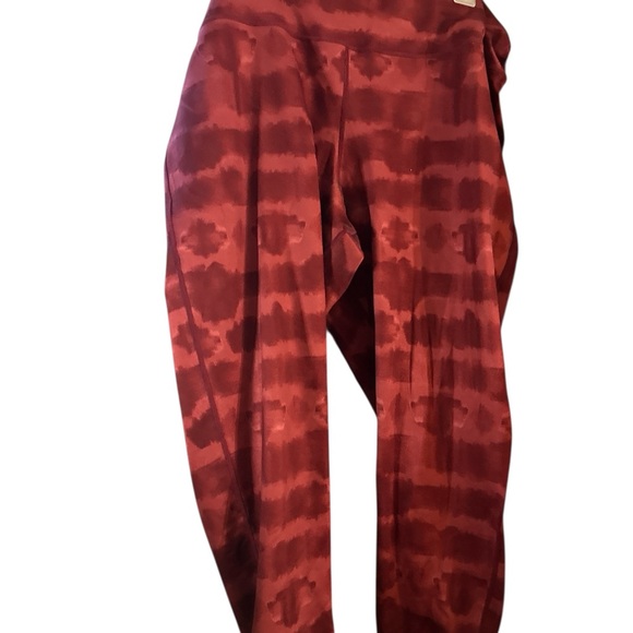 Ideology Pants - NWOt Ideology Deep Red leggings 3x full length thick waistband pocket